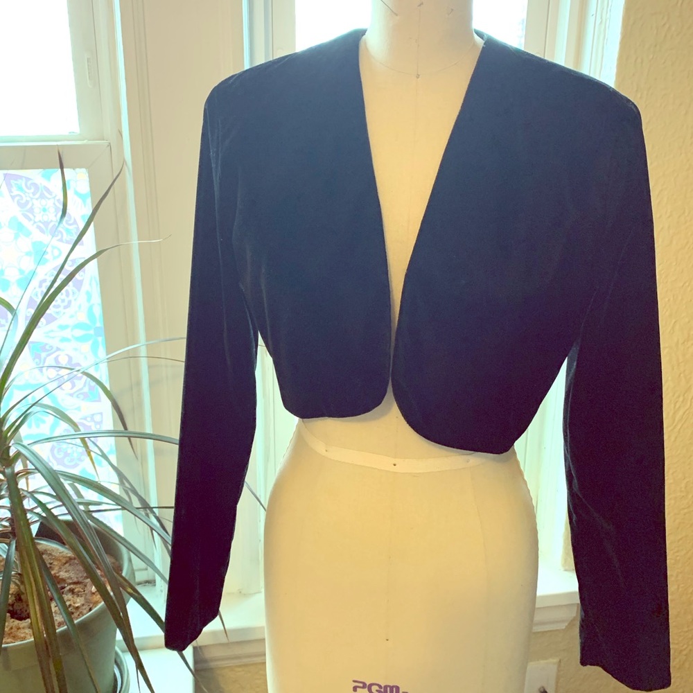 Vintage velvet shrug